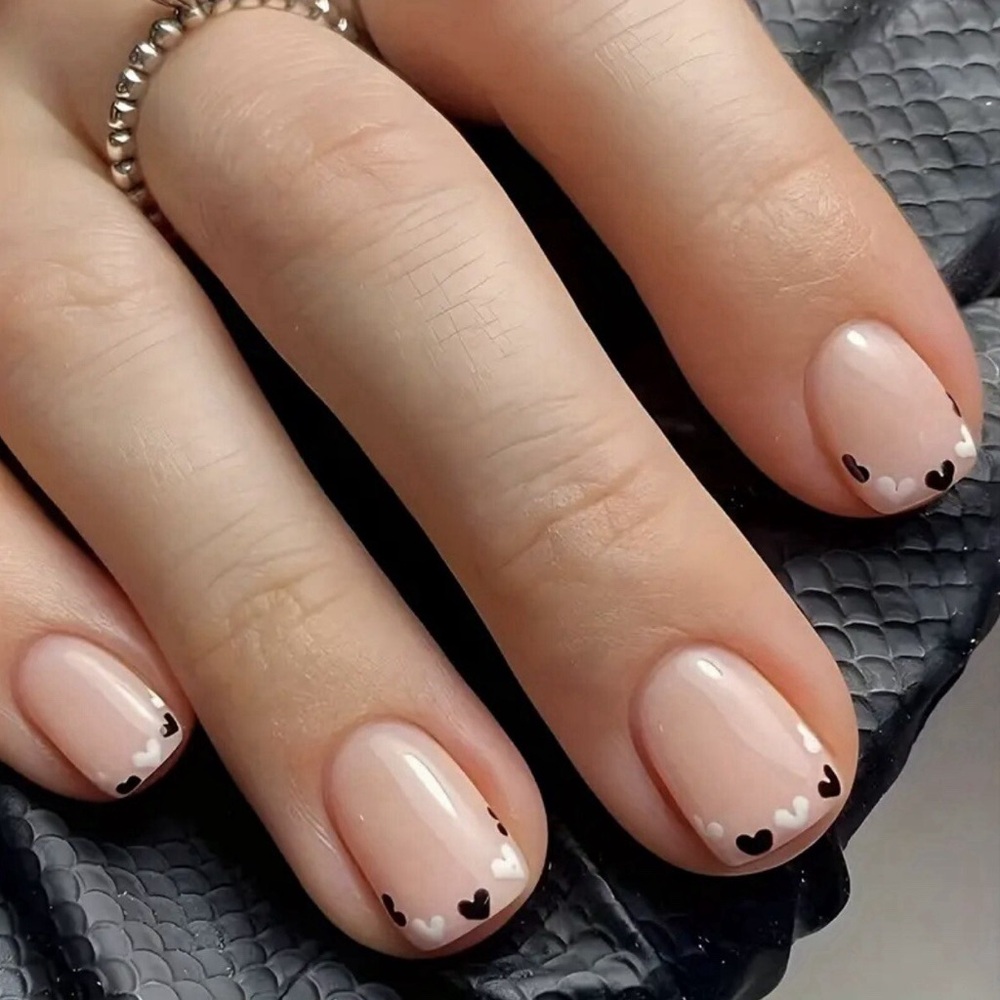 Heart Design Nails